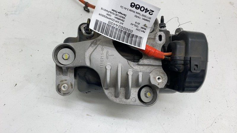 111071100A ⭕ 2017-2020 Tesla Model 3 Air Conditioner A/C Compressor Pump w/ Mount Bracket