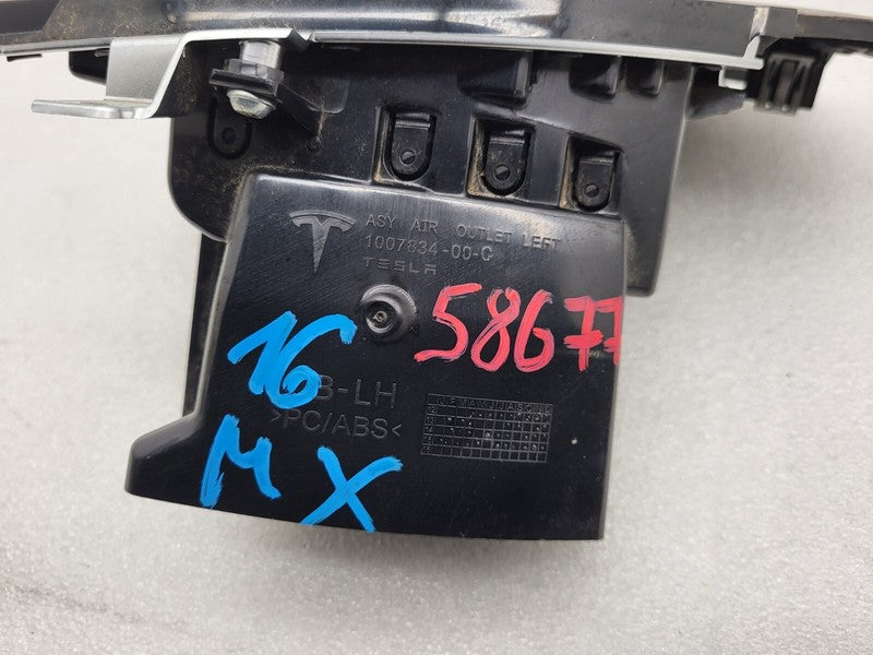 1007834 00 C ⭕ 12-20 Model S X Driver Dashboard Air Vent Outlet Woodgrain Left 1042772-07-B