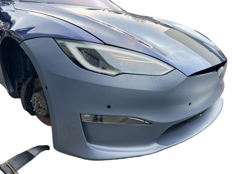 1750101S0D ⭕21-23 Tesla Model S Front Bumper Cover w/ Foglight Primed Assembly 1750101-S0-D