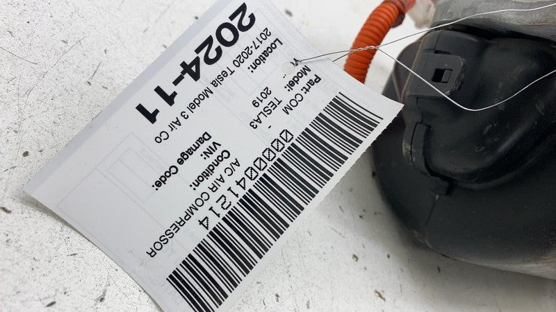 110215500C ⭕ 2017-2020 Tesla Model 3 Air Conditioner A/C Compressor w/ Bracket 1102155-00-C