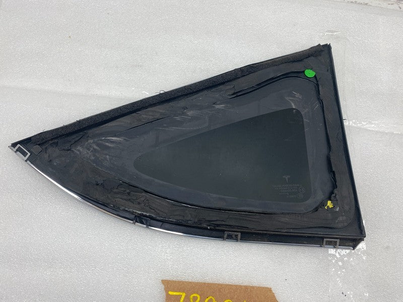 43R004553 ⭕ 2016-2020 Tesla Model X Rear Driver Side Window QTR Quarter Glass 1/4 Left LH