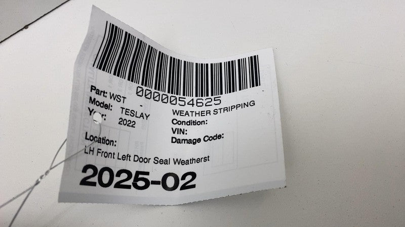 2020-2023 Tesla Model Y MY Front Driver Left Door Body Weatherstrip Rubber Seal