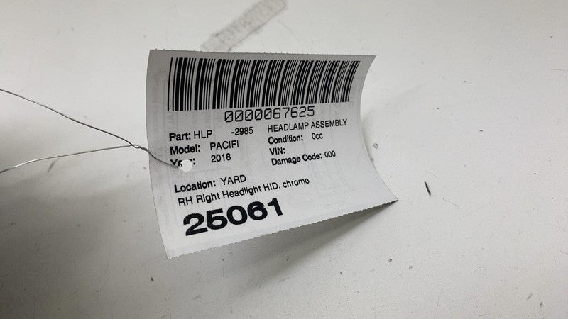 68228948AD ⭕17-20 Chrysler Pacifica Front Right Headlight Xenon HID LED Headlamp 68228948AD