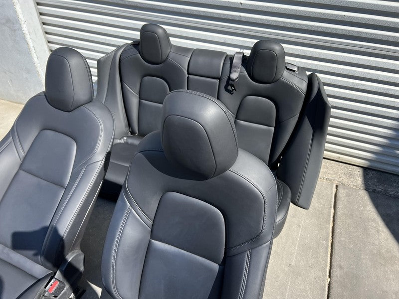 1552127-00-A ⭕ 2017-2023 Tesla Model 3 Front Left & Right Bucket & Rear Bench Seat + Bolster
