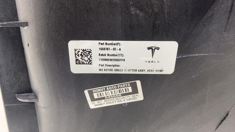155978700A ⭕ 21-25 Tesla Model 3 Front Center Radiator Active Grille Shutter 1559787-00-A
