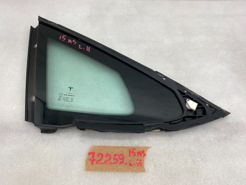 E6 43R-008010 2012-2020 Tesla Model S Rear Driver Side Quarter Fixed Glass Left LH Assembly