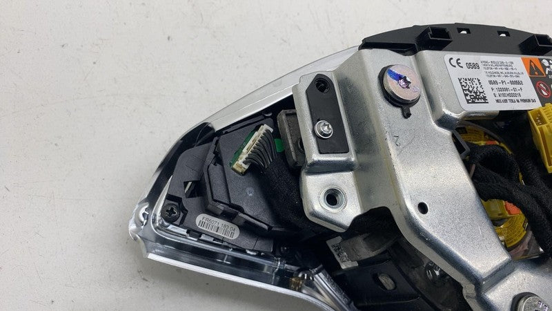 102338101F ⭕ 12-15 Model S MS Steering Wheel Airbag w/ Control Switch & Bezel 1023381-01-F