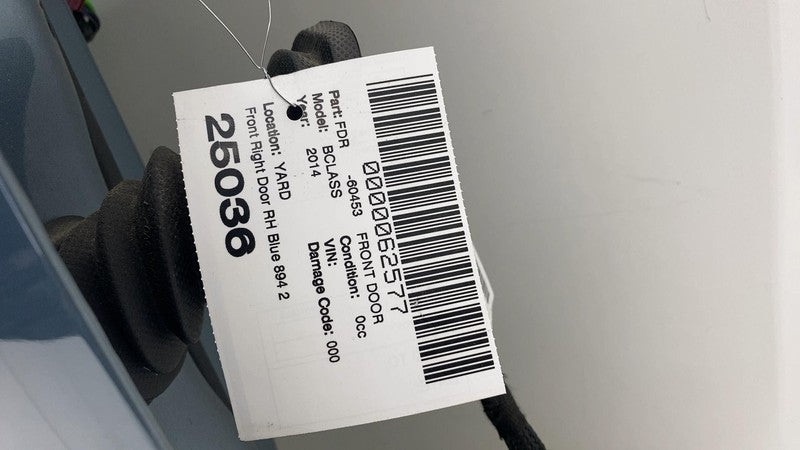 ⭕ 13-19 Mercedes-Benz B-Class Front Passenger Door Shell Panel Right RH Blue 894