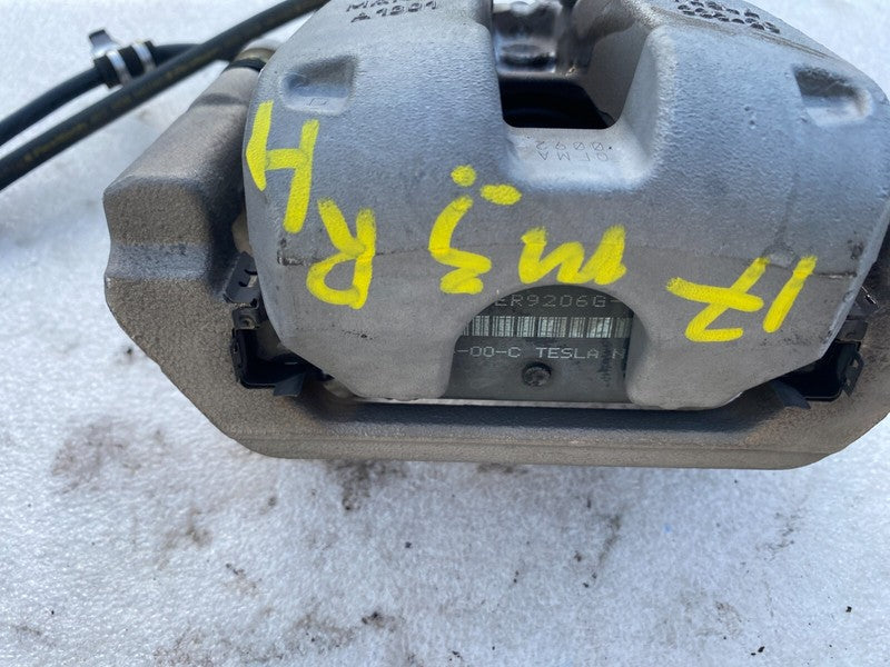 104469-00-A ⭕ 2017-2023 Tesla Model 3 Rear Side Caliper w/ Brake Line Hose Right 104469-00-A