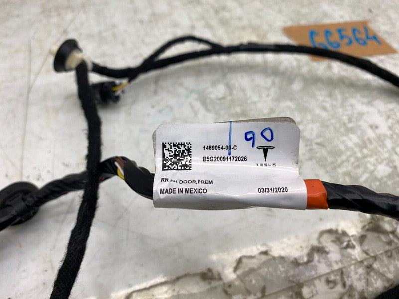 148905400C ⭕ 2020-2024 Tesla Model Y Rear Right Door Wiring Harness Cable Wire 1489054-00-C