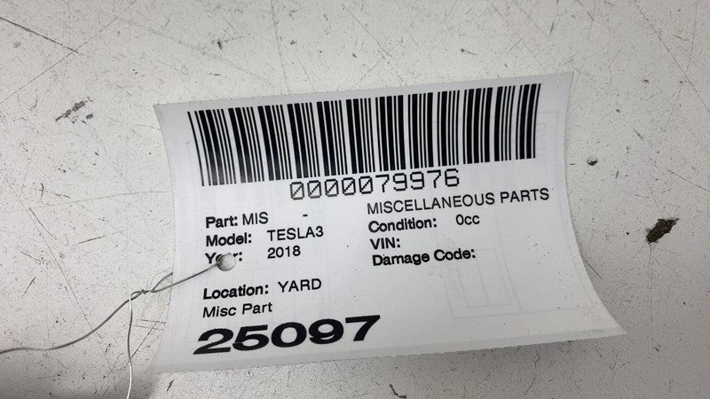 108629990H ⭕ 2017-2023 Tesla Model 3 M3 Right B-Pillar Lower Trim Cover Panel 1086299-90-H