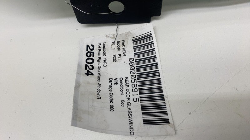 E2 43R-0115131 ⭕ 2022 2023 2024 Rivian R1T Rear Passenger Side Door Glass Window Right RH OEM