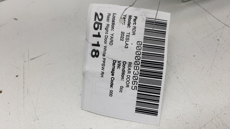 ⭕ 2021-2023 Tesla Model 3 Rear Driver Side Door Shell Panel Left LH Wh