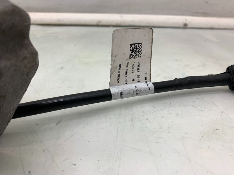 104462300H ⭕ 2017-2025 Tesla Model 3 Rear Left Caliper w/ Brake Line Hose BASE 1044623-00-H