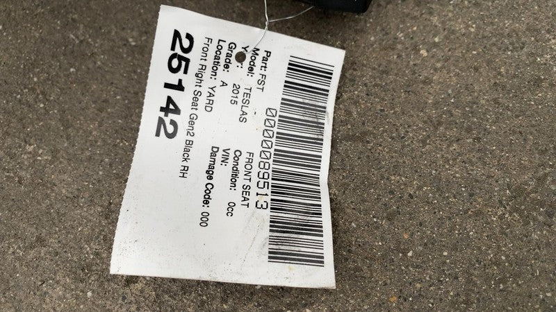 ⭕2012-2015 Tesla Model S Front Right 1st Row Seat Upper & Lower Cushio