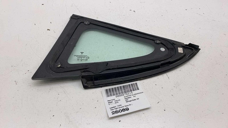 1080706-00 ⭕ 2017-2020 Tesla Model 3 Rear Right Quarter Fixed Window Glass OEM 1080706-00
