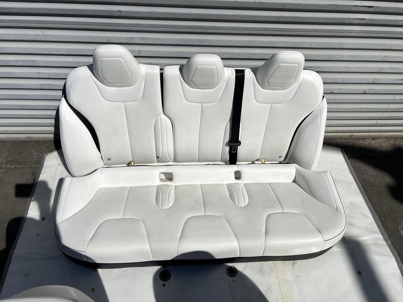 ⭕ 16-20 Tesla Model S Left & Right Front Bucket + Rear 2nd Row Seat Perforated