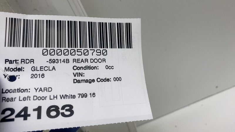 16-19 Mercedes-Benz GLE350 Rear Left Door Shell Panel w/ QTR Glass White - 799