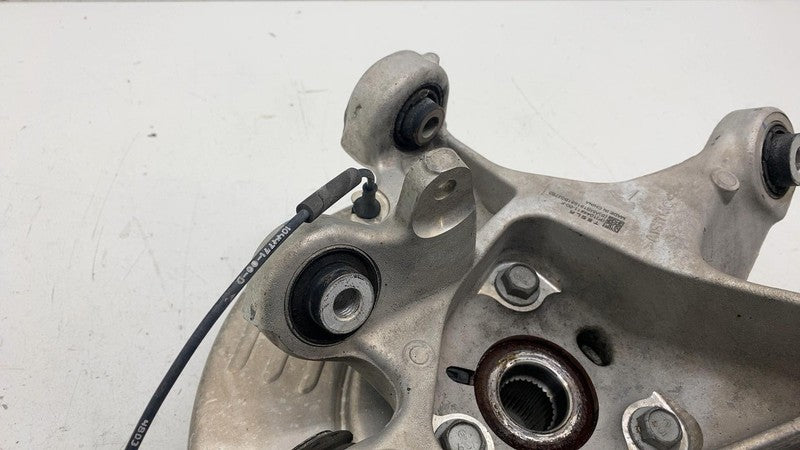 104441100F ⭕ 2017-2023 Tesla Model 3 Rear Left Spindle Knuckle w/ Hub & Shield 1044411-00-F
