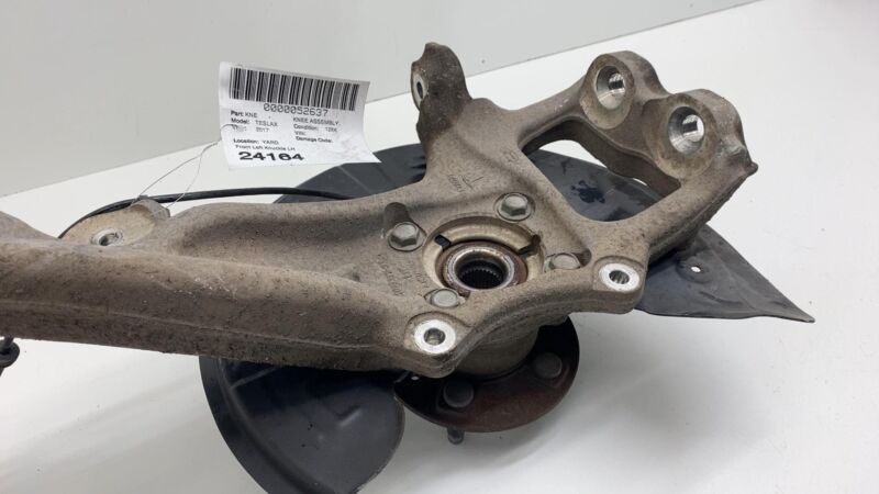 102731100F ⭕16-20 Model X Front Left Knee Knuckle w/ ABS Sensor & Rotor Shield 1027311-00-F
