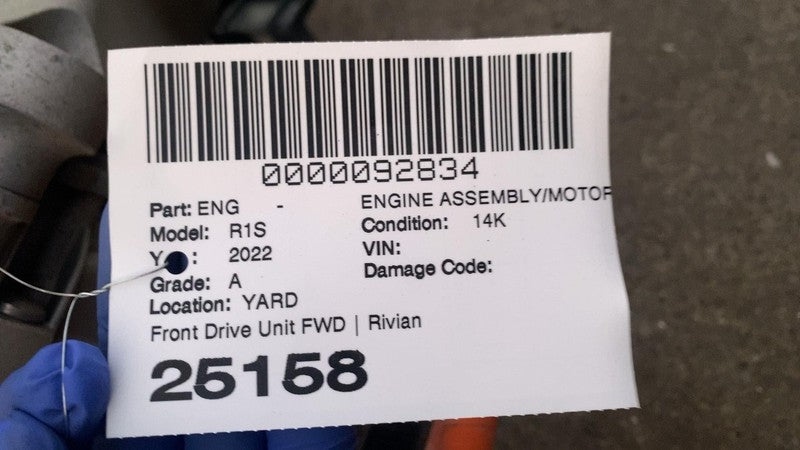 ⭕ 22-24 Rivian EDV 700 R1T R1S Engine Front Drive Unit Quad Motor PT00