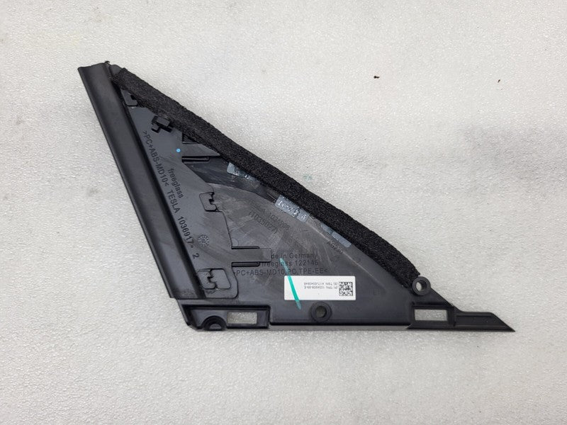 103490899E ⭕ 16-20 Model X Front Left Door Quarter Applique Corner Glass Cover 1034908-99-E