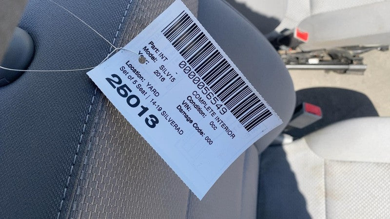 ⭕ 14-19 Chevrolet Silverado 1500 Set of 5 Front & Rear Cloth Seat AZ3 Heated OEM