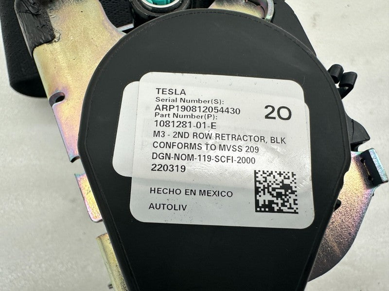 108128101E ⭕ 17-23 Tesla Model 3 Rear Left or Right 2nd Row Seatbelt Retractor 1081281-01-E
