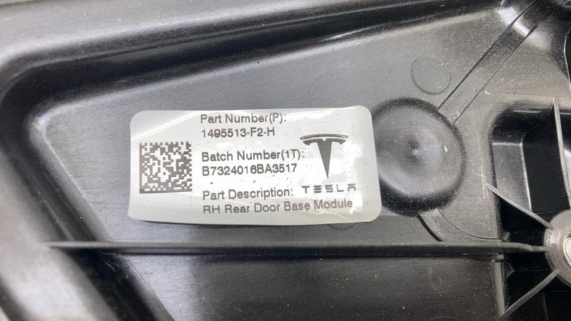 ⭕20-24 Tesla Model Y Rear Right Window Regulator & Motor w/ Carrier 14