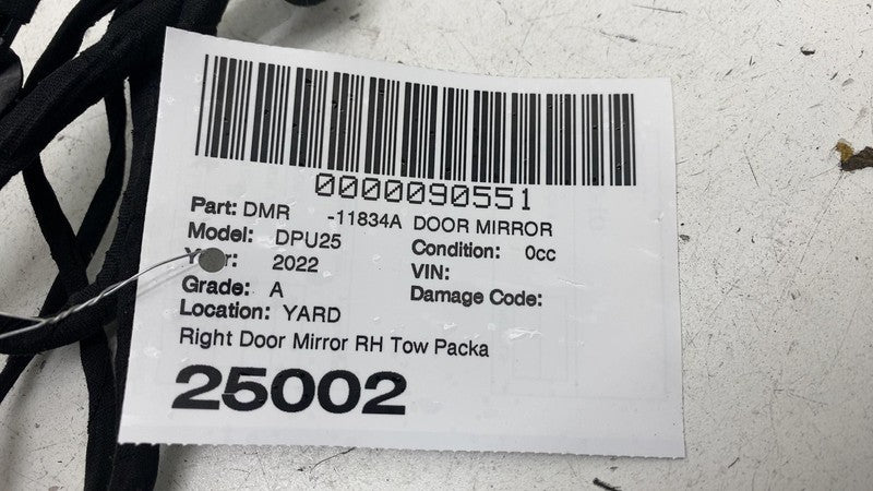 ⭕ 2019-2022 Dodge Pickup 2500 Passenger Rear-View Door Mirror Right 68