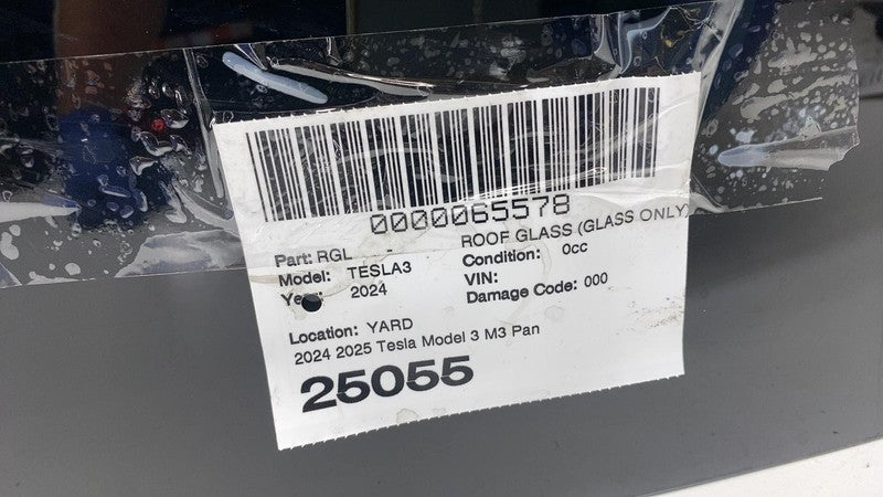 158789200A ⭕ 24-25 Model 3 Panoramic Sunroof Fixed Roof Glass Moonroof (Front) 1587892-00-A
