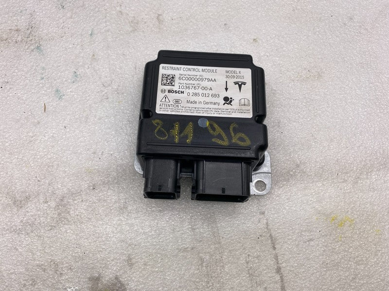 103676700A 16-20 Model X Safety Restraint Control Module Computer (Crash Data) 1036767-00-A