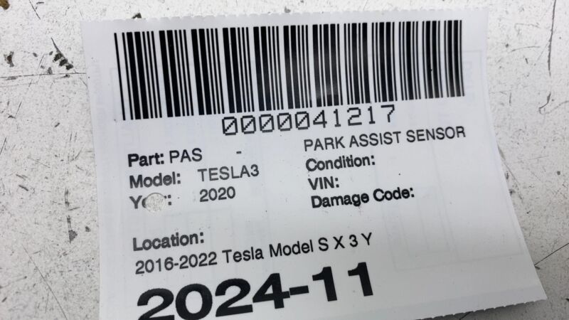 2016-2023 Tesla Model S X 3 Y Front or Rear Bumper Ultrasonic Parking Sensor PDC