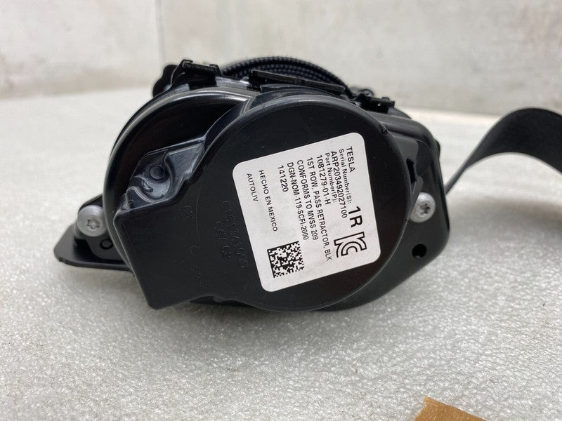 108127901H ⭕ 2017-2022 Tesla Model 3 Front Right 1st Row Seat Belt & Retractor 1081279-01-H