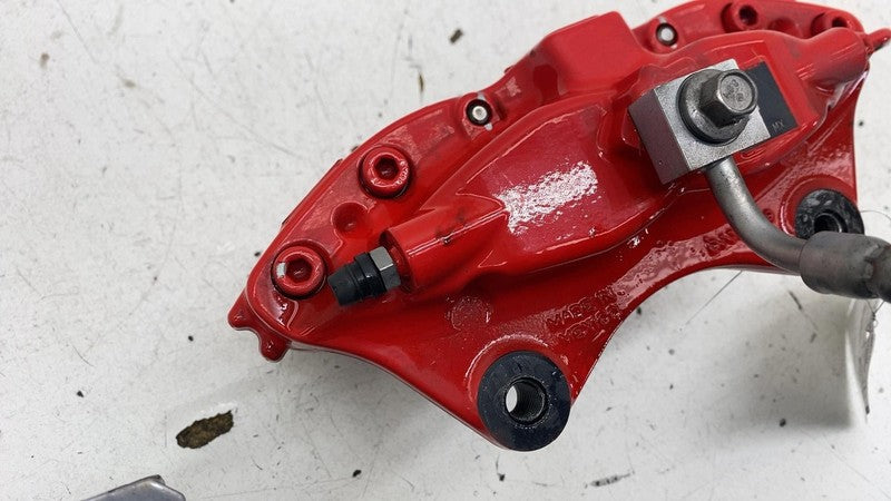 ⭕ 2016-2020 Tesla Model X Rear Caliper w/ Brake Hose Line Right Red 10