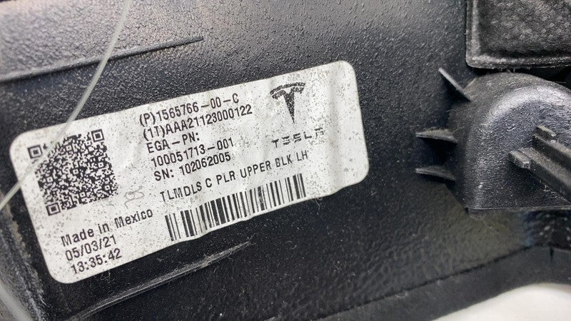 156576600C 2021-2024 Tesla Model S MS Rear Driver Side C-Pillar Upper Trim Cover Panel Left