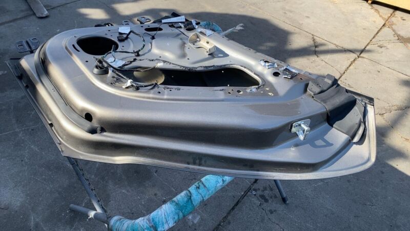 2012-2015 Tesla Model S Rear Passenger Side Door Shell Panel Right RH Brown PPTI