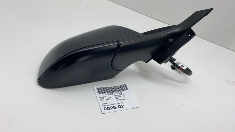⭕ 21-25 Tesla Model 3 Front Right Exterior Rear View Door Mirror RH Black PBSB
