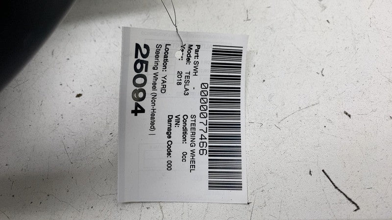 1105324-00-G ⭕ 2017-2020 Tesla Model 3 Steering Wheel Leather Black (Non-Heated) 1105324-00-G