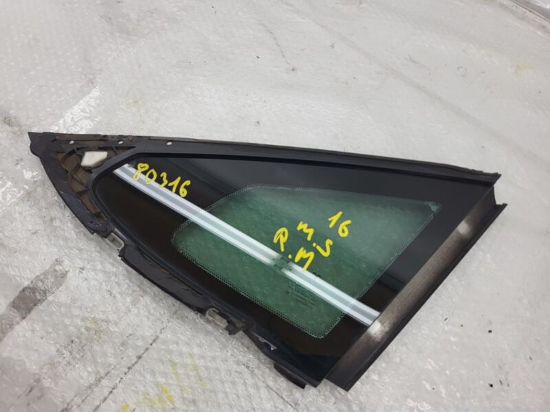 2012-2020 Tesla Model S Rear Passenger Side Quarter Fixed Glass Right Assembly