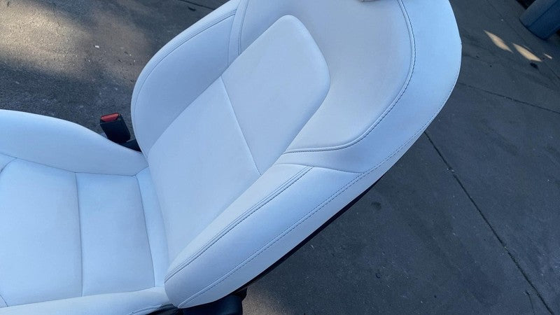 ⭕ 2017-2023 Tesla Model 3 Y Front Driver Side Seat Cushion Left White Assembly