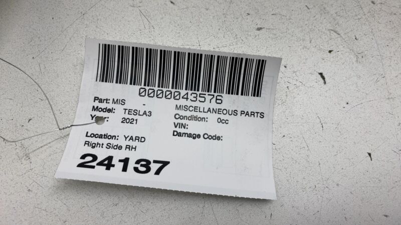 108624150J 2017-2023 Tesla Model 3 Front Passenger A-Pillar Upper Trim Cover Panel Right RH