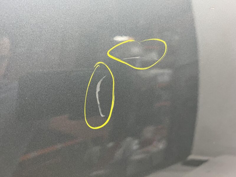 2012-2015 Tesla Model S Rear Passenger Side Door Shell Panel Right Gray - PMTG