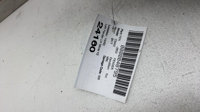 2013-2018 Ford C-Max Front Driver Side Fender Shell Cover Panel Left White YZ