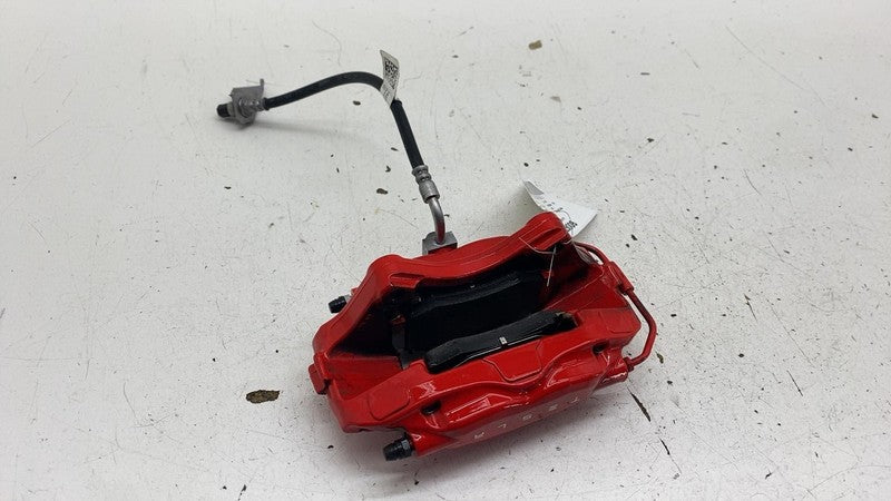 ⭕ 2016-2020 Tesla Model X Rear Caliper w/ Brake Hose Line Right Red 10