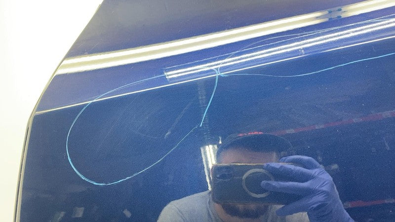 1493561-EC-A ❇️20-24 Tesla Model Y MY Rear Driver Side Door Shell Panel Left LH OEM Blue PPSB
