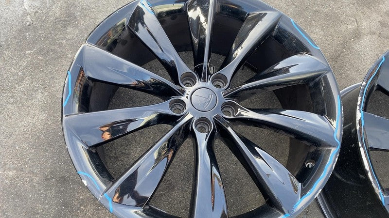 2012 2013 2014 2015 Tesla Model S PAIR of 21" Alloy Wheel Rim 21x8.5J