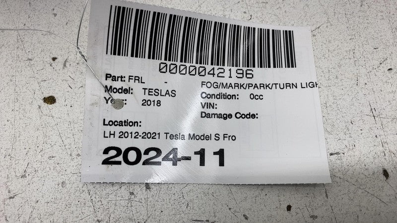 ⭕ 12-20 Model S Front Driver Side LED Fog Light Cornering Lamp Left 60