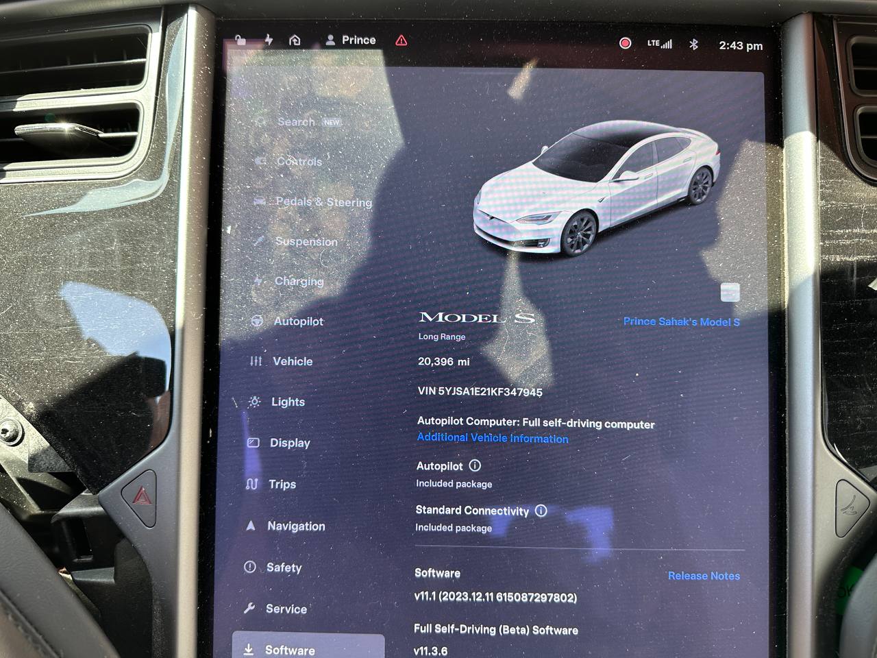 2019 Tesla Model S Long Range 100 kwh part out