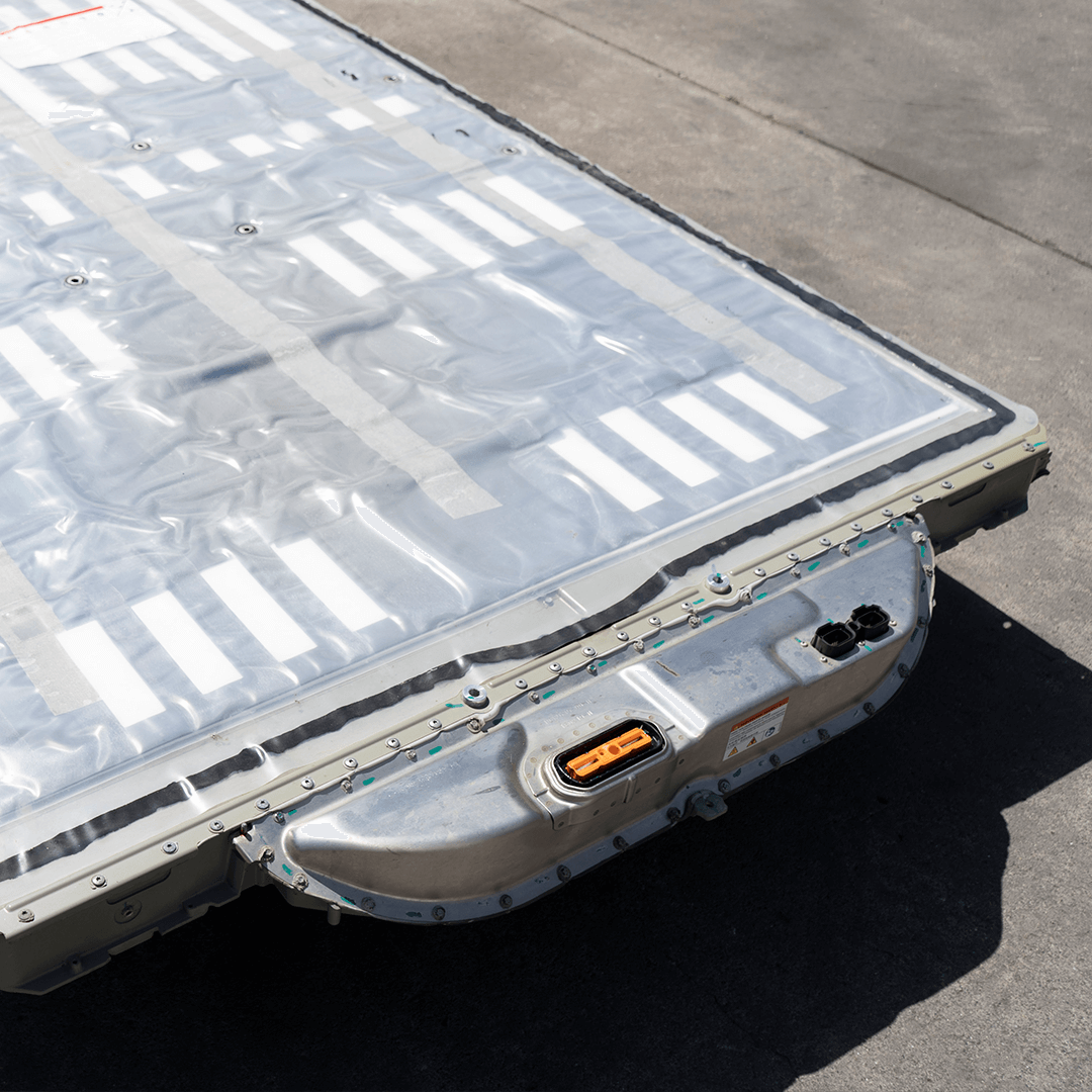 Tesla high-voltage battery pack at Donut Auto Parts